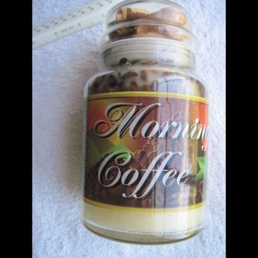 Home & Garden Party Large 22 oz. Jar Scented Morning Coffee Candle Potpourri Lid